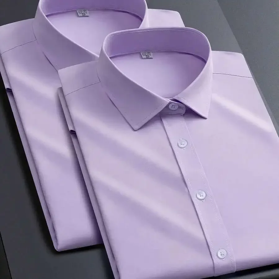 

Mens Long Sleeve Wrinkle-Free Stretch Shirt Set Of 2 For Business Casual