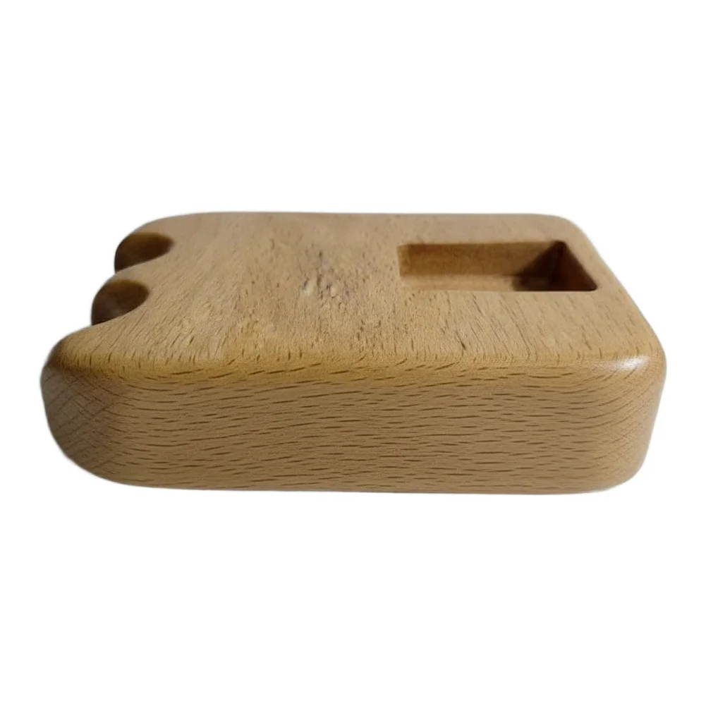 

Portable Wooden Billiard Cue Rack 2-Slot Pool Cue Holder For Snooker Hall Bar Counter Home And Tournament Table