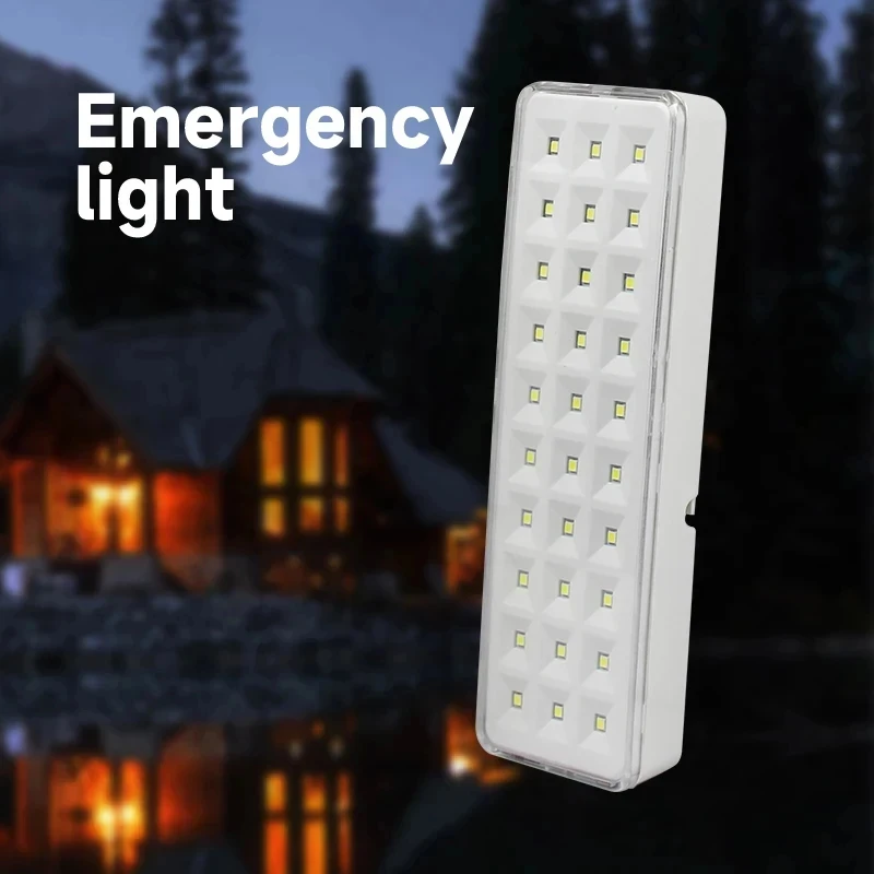 30LED Emergency Evacuation Light Fire Fighting Lamp Wall-mounted Smart Home LED Bulb Dimmable Power Failure Emergency Lighting