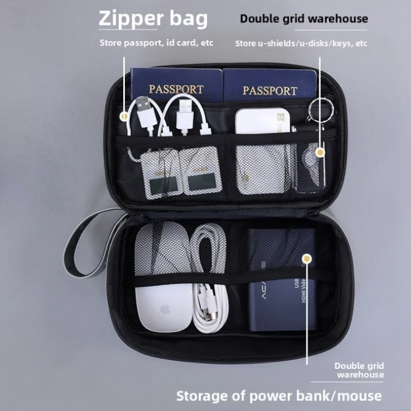 Lightweight Handheld Digital Gadget Storage Bag Multi Pocket Electronic Accessories Organizer For Travel Business Daily Carry view 5