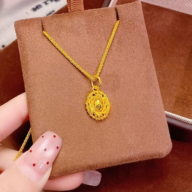 

Light luxury and high-end fish scale pigeon egg pendant, sparkling bird's nest clavicle chain pendant