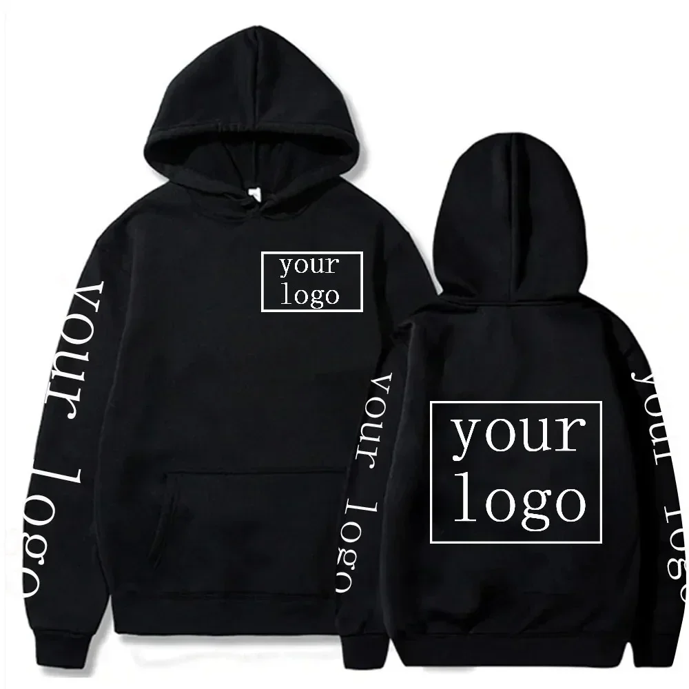 Student Casual Custom Printed Text DIY Hoodies 2024 Customized Logo Hoody Custom Long Sleeve Hoodie Text Logo Sweatshirt