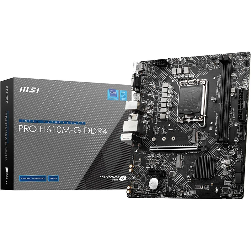 

Материнская плата PRO H610M-G DDR4 LGA 1700 H610 SATA 6 Гбит/с Micro ATX