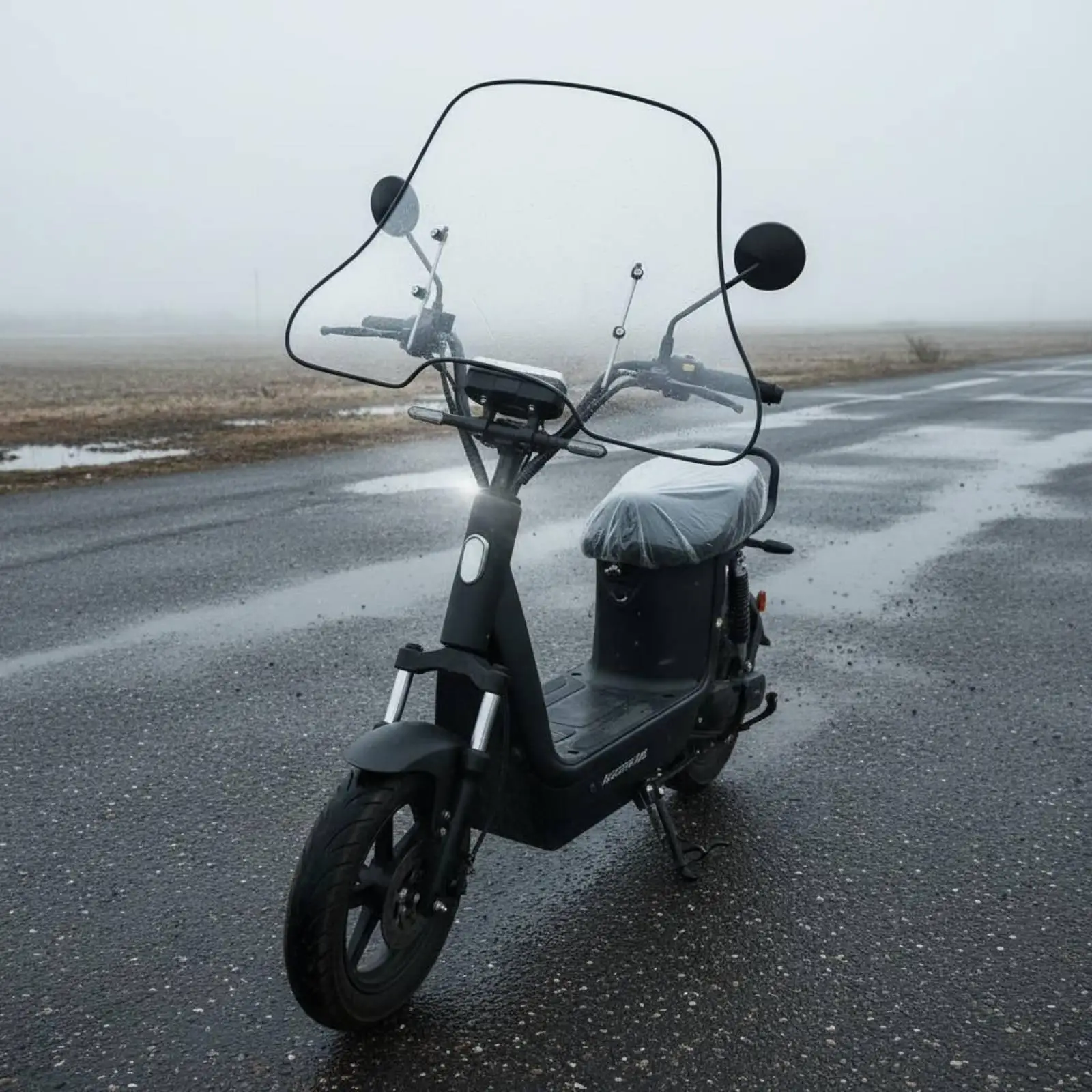 Large Motorcycle Windshield Clear Windscreen Hand Cover Deflector for Scooter and Motorbike Cold Weather