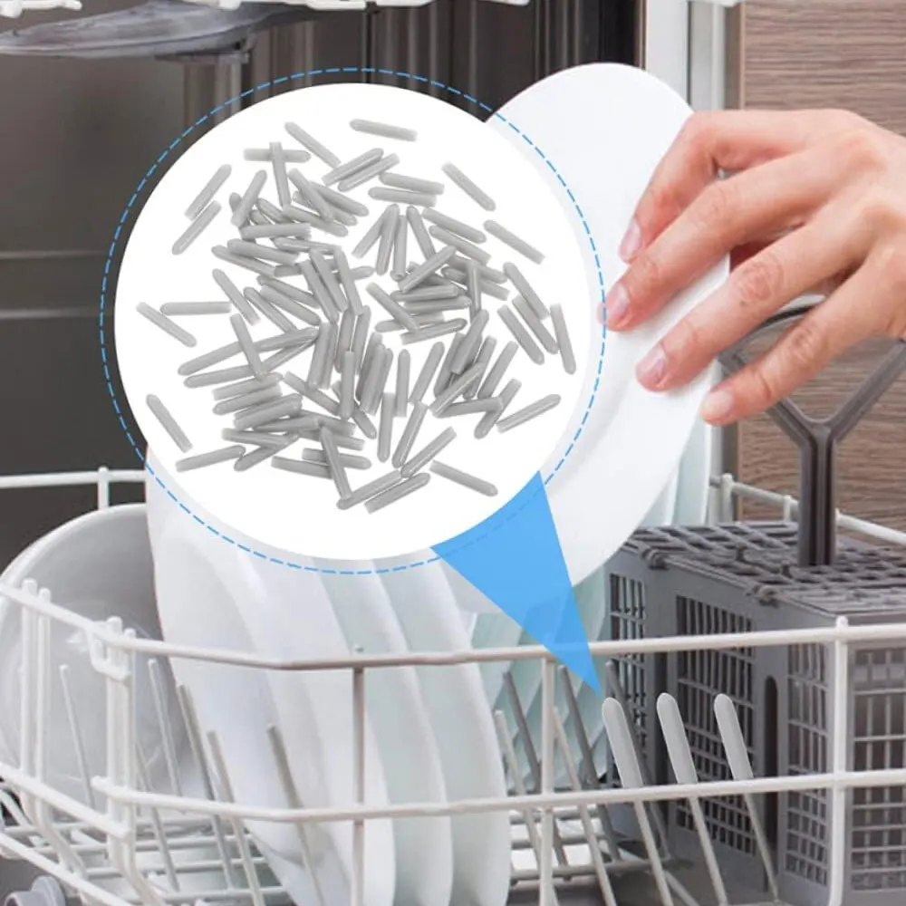 100pcs Dishwasher Rack Caps Tip Cover Cap Flexible Round End Cap Protective Sleeves For Sharp Article To Prevent Collision Cover