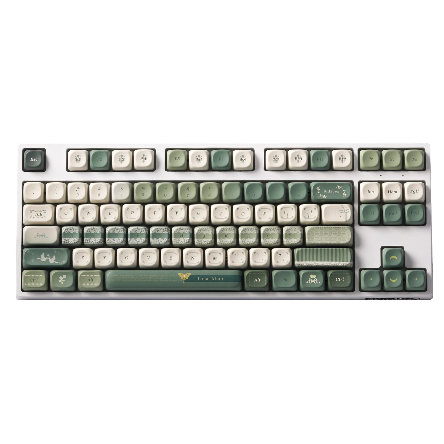 PBT Dye Sublimation Jade Green Keycaps Cherry/MOA Profile  Keycap For Mechanical Keyboard for 60% 75% TKL Wooting Keyboard