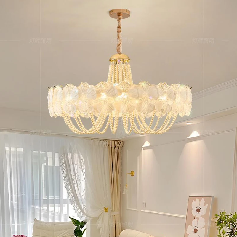 French Art Deco LED Pendant Lights for Living Room and Dining Room Indoor Ceiling Lighting Modern
