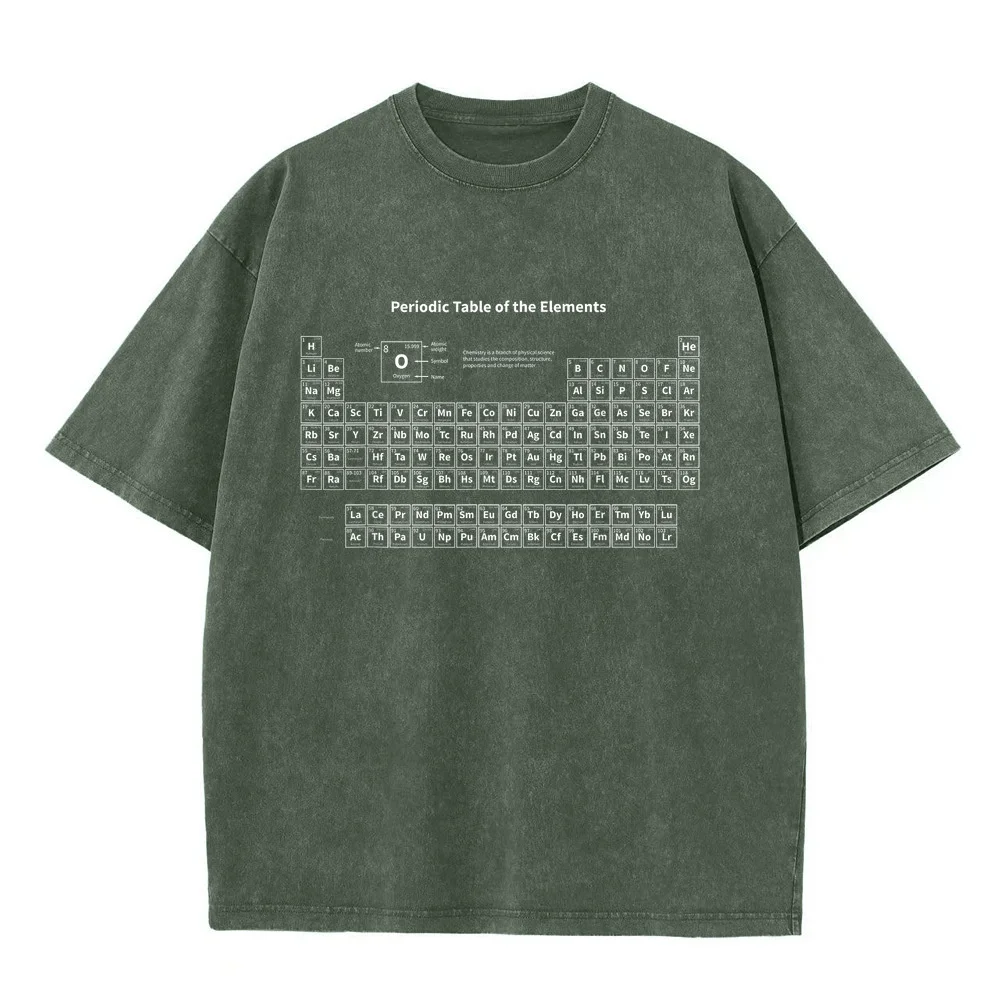 Periodic Table Chemistry Student Professor Gift T-Shirt Men's Oversize Men Printed Multi Color Summer Top Casual Tee Humor