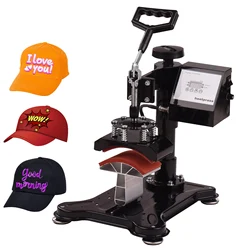 5.5x3 Inch Swing Away Combo Digital Hat Cap Heat Press Thermal Transfer Machine