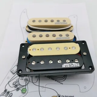 

Wilkinson Ainico 5 SSH pickup set, SS yellow single coil, H zebra