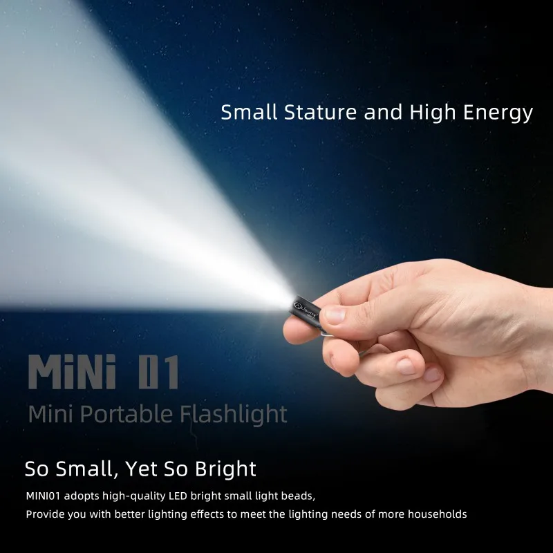 4.5G Mini Aluminum Alloy Flashlight Small Torch Waterproof Camping Light White Light Outdoor Survival Tool Portable Pocket Keych