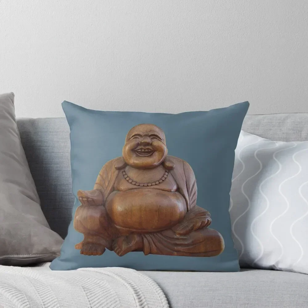 

Wooden Laughing buddha Throw Pillow Cusions Cover Christmas Pillowcase sleeping pillows luxury decor pillow