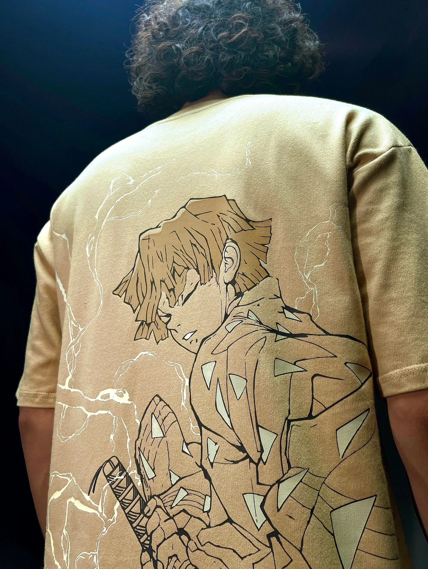 

New zenitsu graphic t shirts unisex fit cotton y2k tops harajuku korean gothic streetwear anime oversized t shirt men clothing