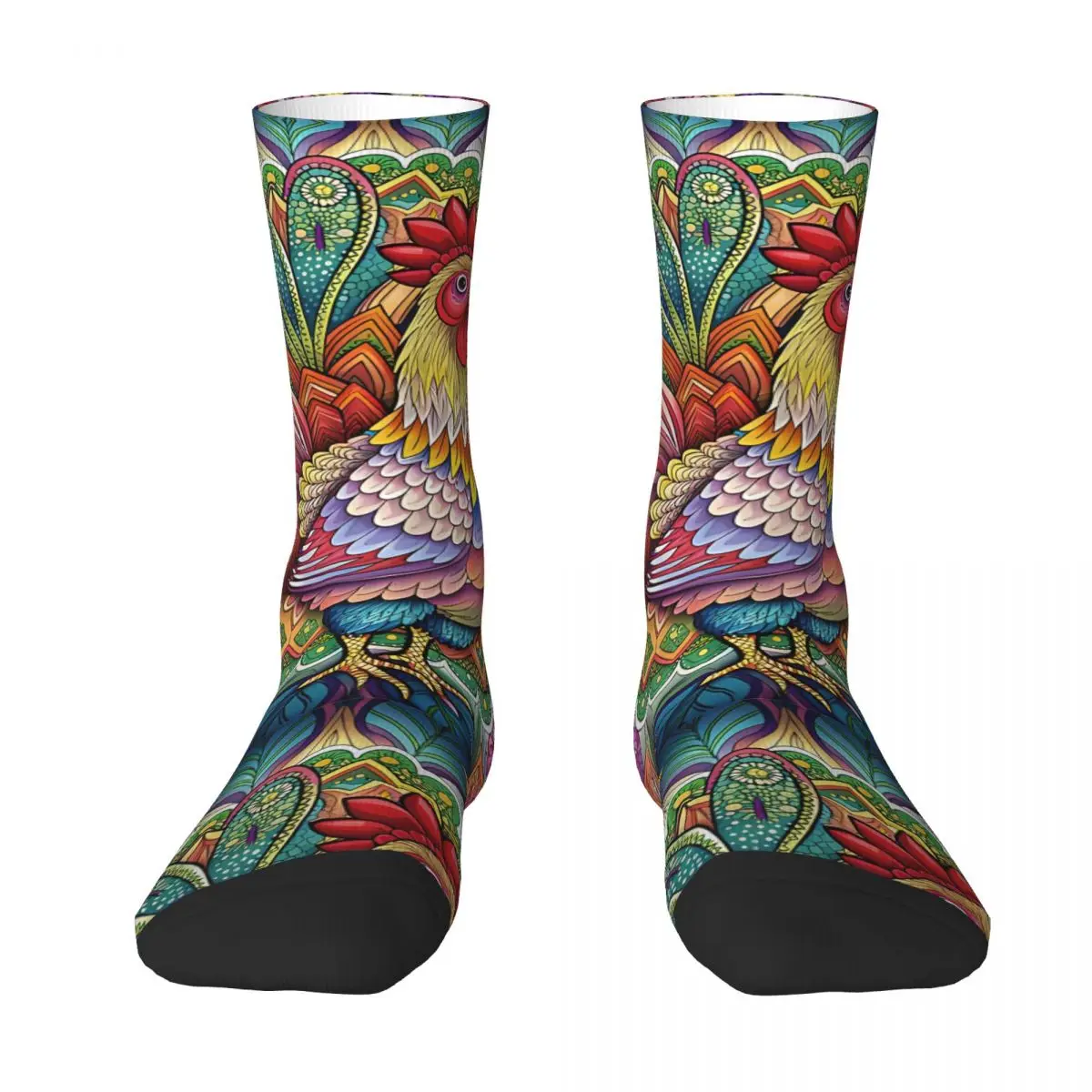 Chicken Mandala Unisex Winter Socks Warm Happy Socks Street Style Crazy Sock