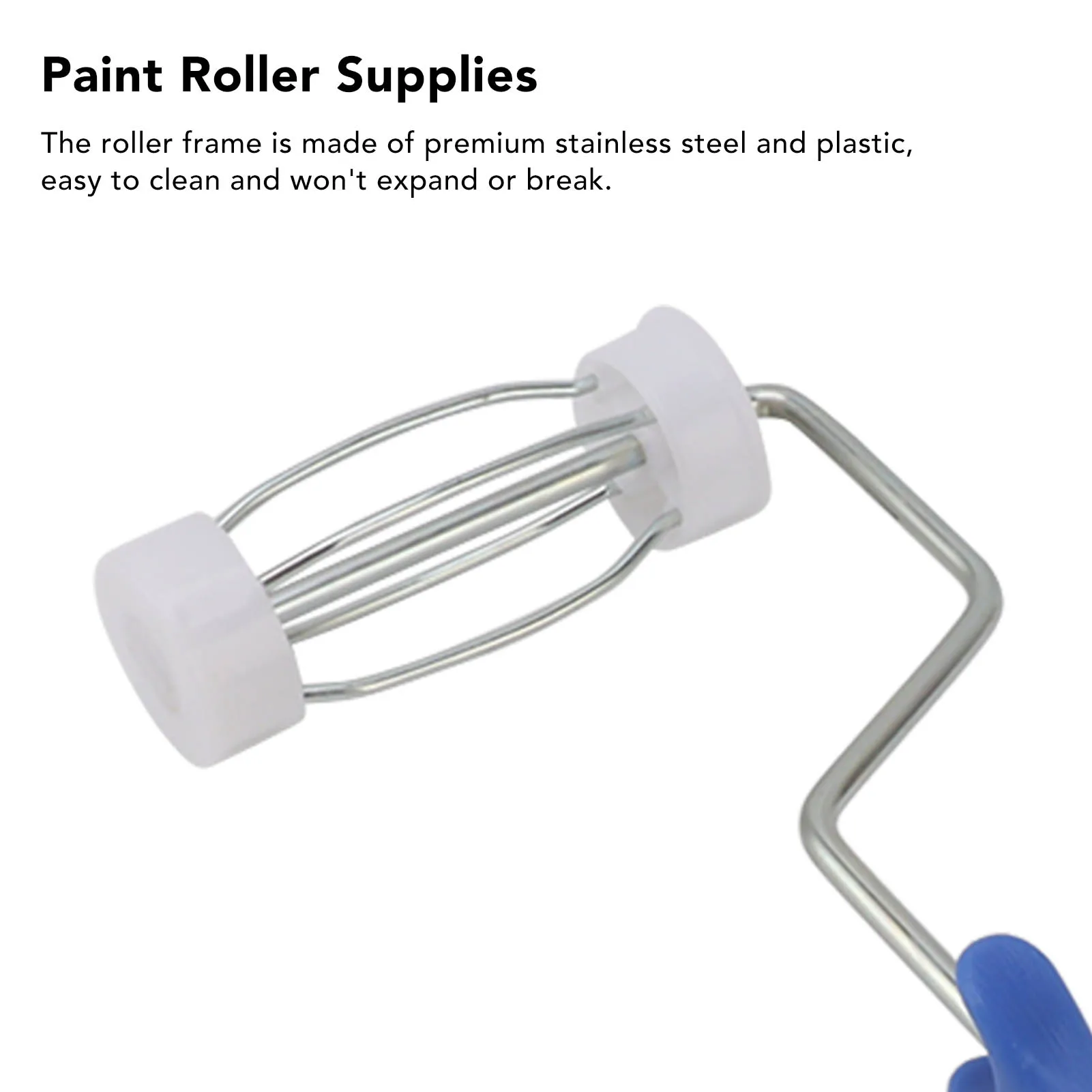 1 قطعة إطار بكرة اللوحة مقبض مريح قوة عالية سهلة التحكم إطار بكرة الطلاء لأسطوانة الغبار