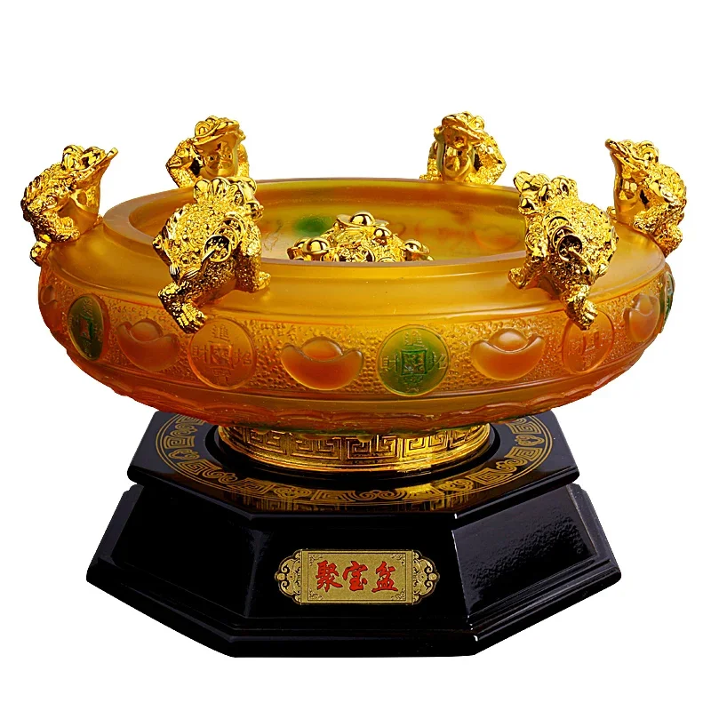 Fortune Golden Toad Cornucopia Decoration Living Room Entrance Furnishings Office