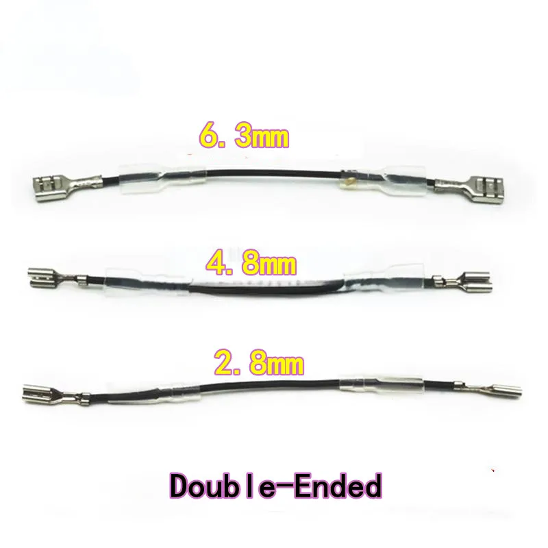 10 قطعة 2.8/4.8/6.3 مللي متر محطات تجعيد المجرف مع كم معزول سلك توصيل أحادي الطرف طول محطة تجعيد الباردة 200 مللي متر