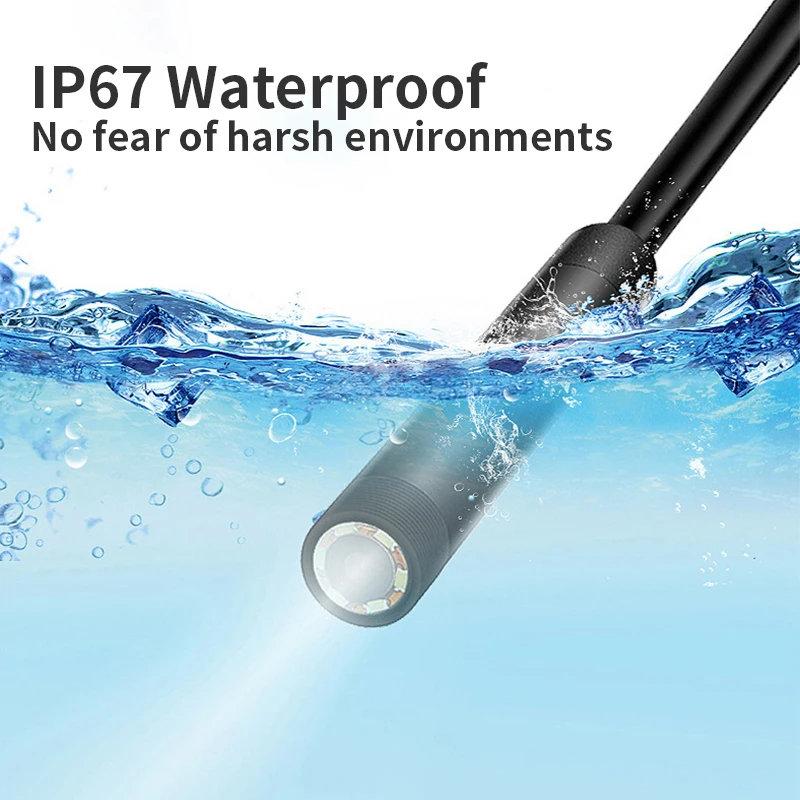Pipe Endoscope 480P/1080P/1200P 5.5mm/8mm Camera Suitable For Android Apple Mobile Phone Computer Inspection Pipe Car Endoscope