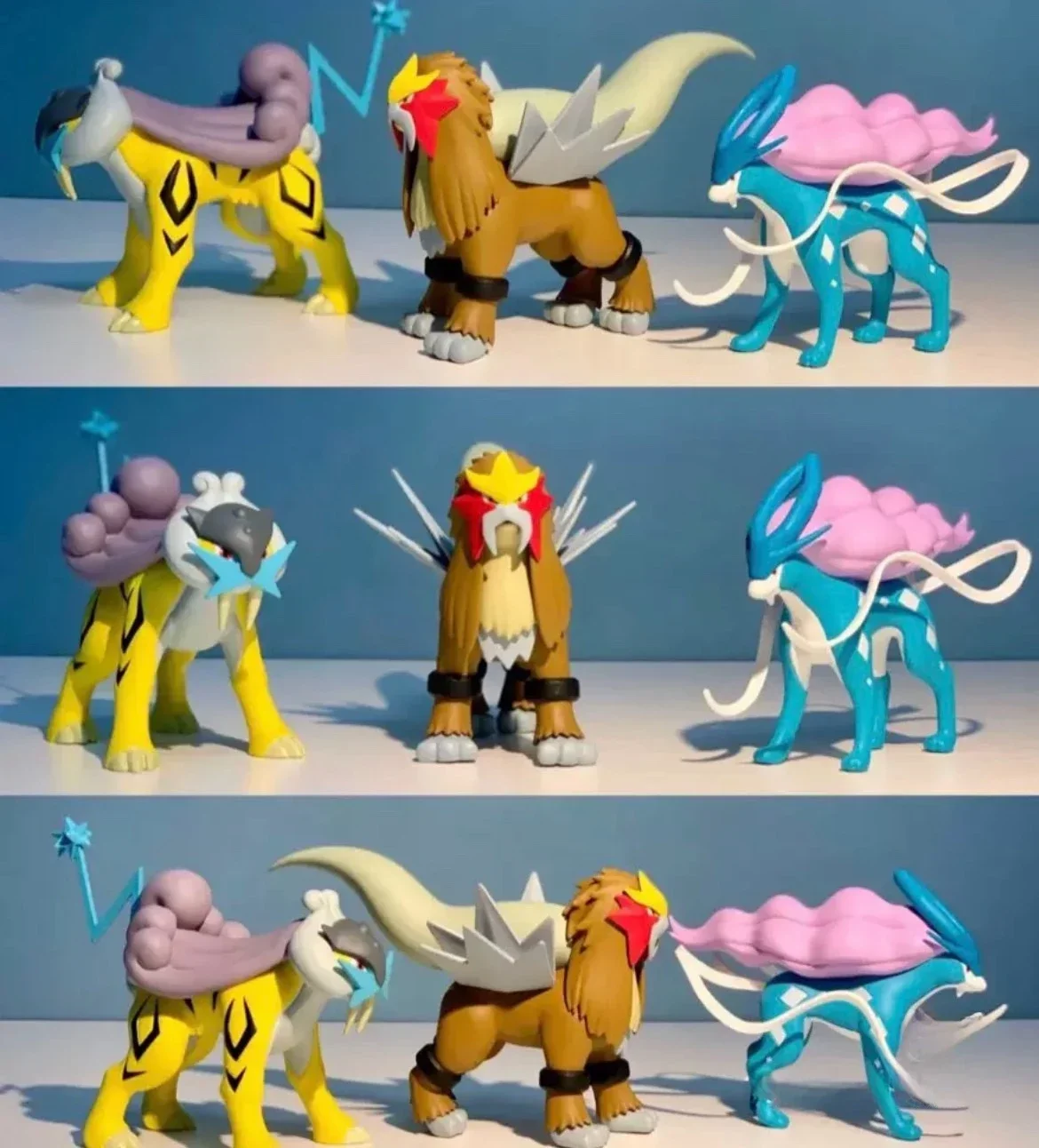 إصدار محدود من ألعاب شخصيات متحركة من منطقة Johto Entei، Suicune، Raikou Q - بضائع أنمي قابلة للجمع #2