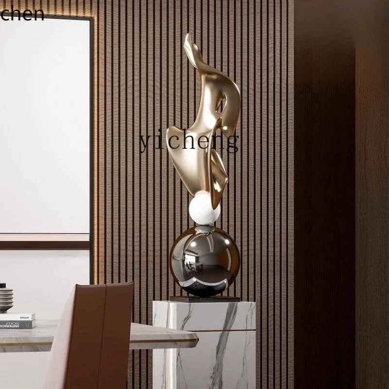 HT  Ornament Light Luxury Modern Art Sculpture Living Room Entrance Hotel Floor Decoration