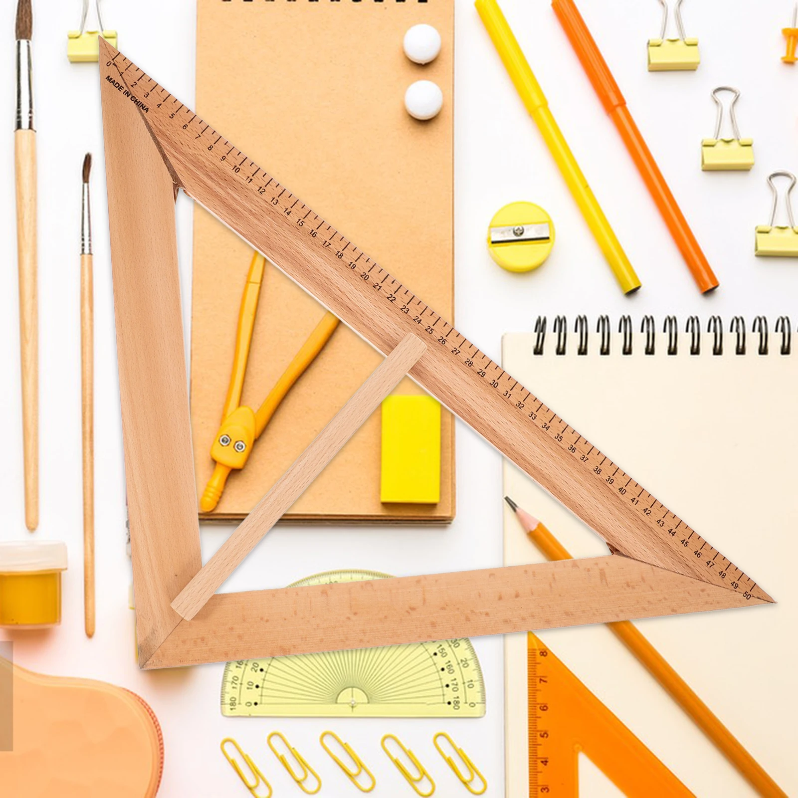 Teaching Triangle Ruler 45 Degree Protractor Drawing Tools Math Accessories Precision Instruments Classroom Supplies Geometric