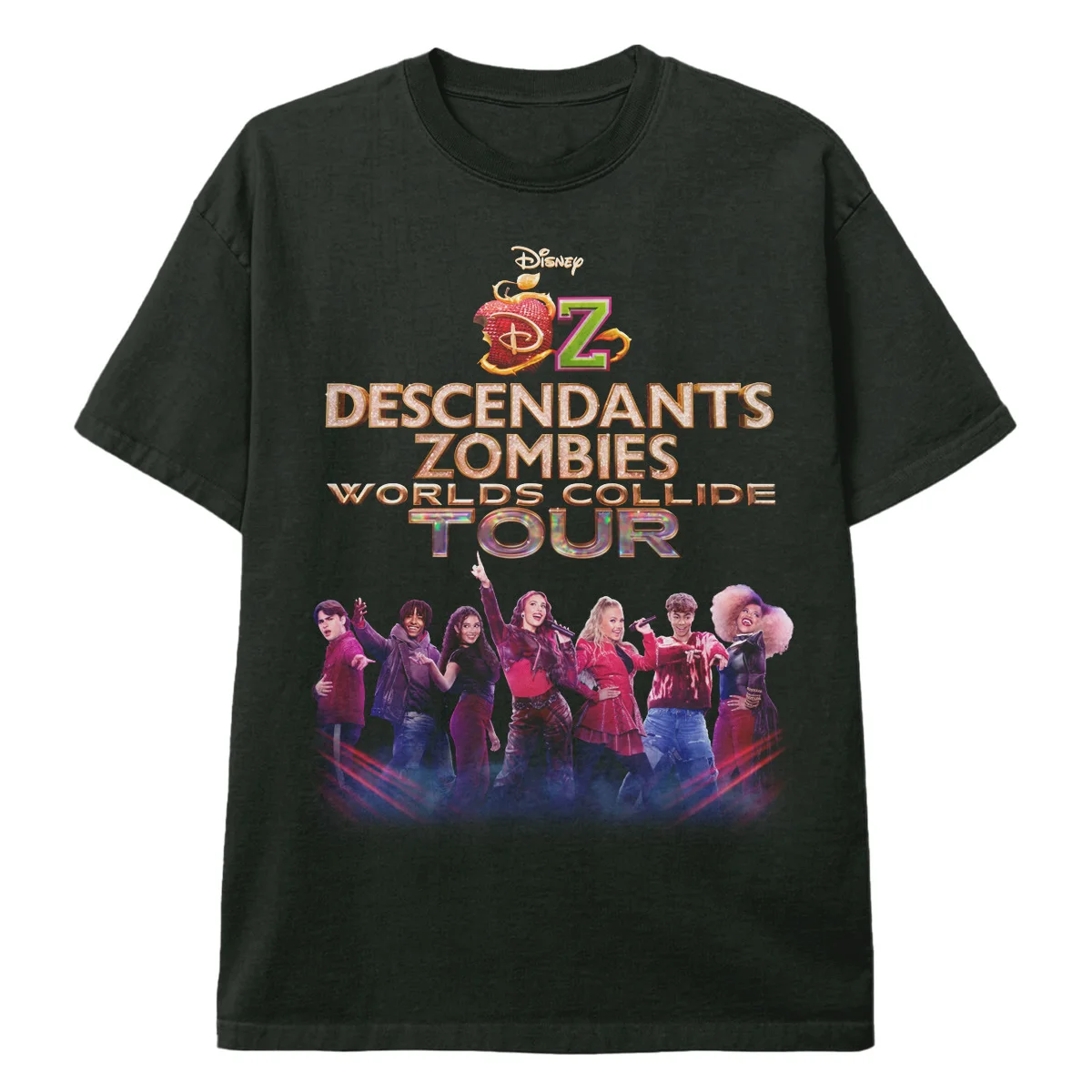 عندما تصادم العوالم جولة تي شيرت أحفاد الزومبي جولة ميرش المحملة الرجال النساء المتضخم Y2k قصيرة الأكمام الإناث الذكور الملابس #1