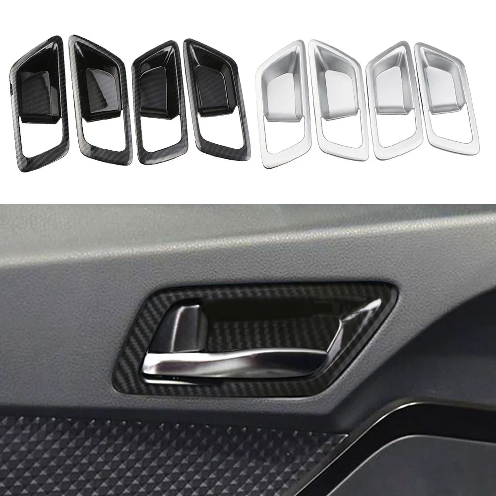 4Pcs Car Door Handle Bowl Cover Trim Frame Stickers for Toyota C-HR CHR 2016 2017 2018 2019 2020 Interior Accessories