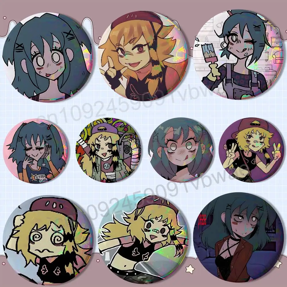 

Retro game Lacey Jay Games Round Exquisite Badge Brooches Creative Pins For Clothes Hat Backpack Gift Accessories