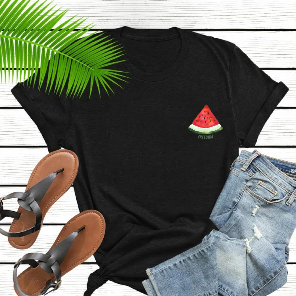 Funny Freedom Watermelon T-shirt You Will Never Walk Alone Shirt Watermelon Graphic Shirts Cute Watermelon Tee Unisex T-shirts