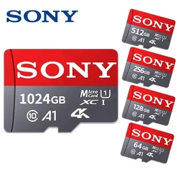 Sony-マイクロSDメモリーカード,256GB, 128GB, 64GB,テラバイトGB, 32GB,クラス10, TFカード,ドロップシッピング付き