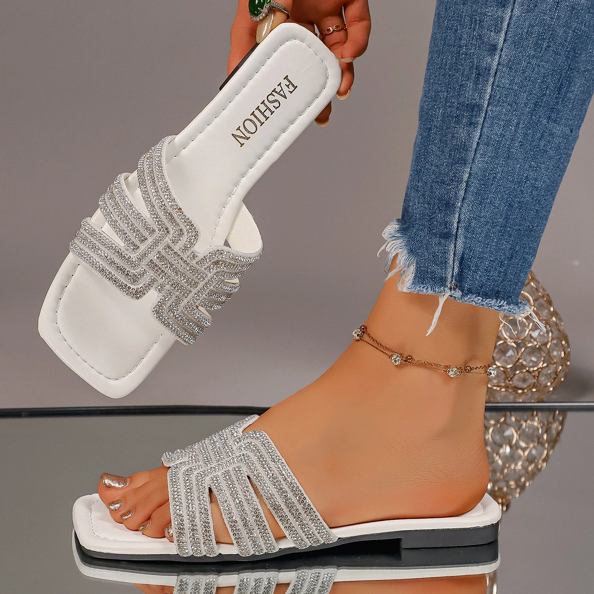 Women Slippers Wedges Sandals Comfortable Support Walking Slippers 2025 Summer New Platform Shoes Slides Women Zapatos De Mujer