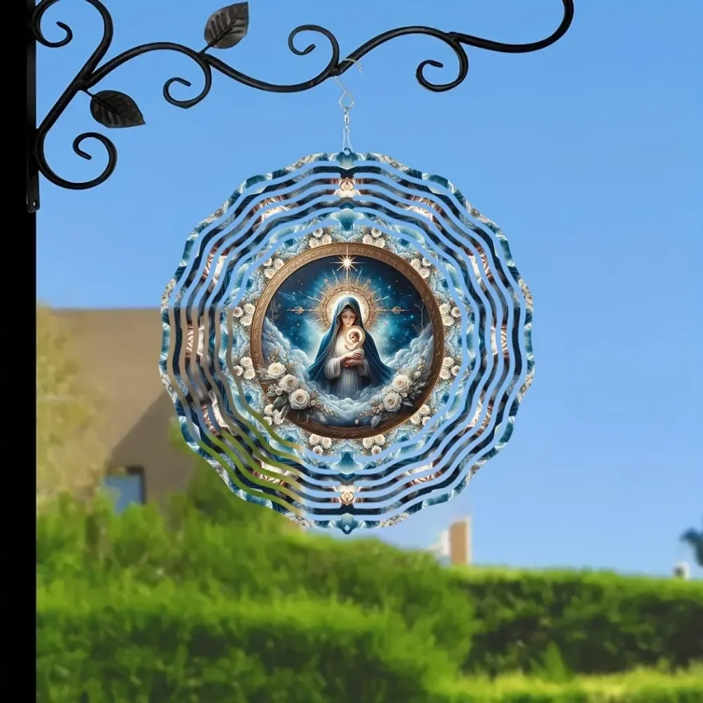 ثلاثية الأبعاد معلقة الحركية الرياح سبينر ديكور الحديقة في الهواء الطلق مع 360 الدورية هوك الليزر قطع المعادن الفن نمط هندسي
