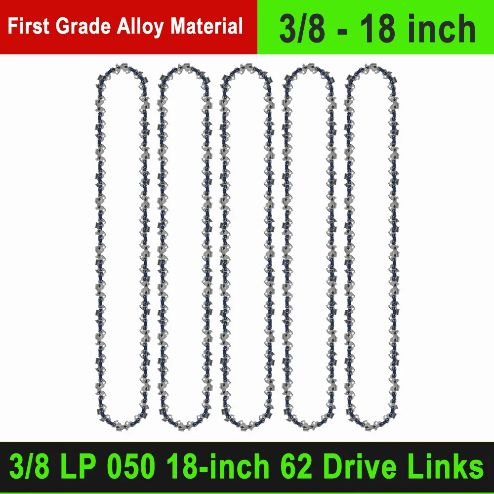 18 inch Saws For Cutting Wood Rechargeable Saw Tool Wireless Electric Saw w/ 62 Link Chain 3/8