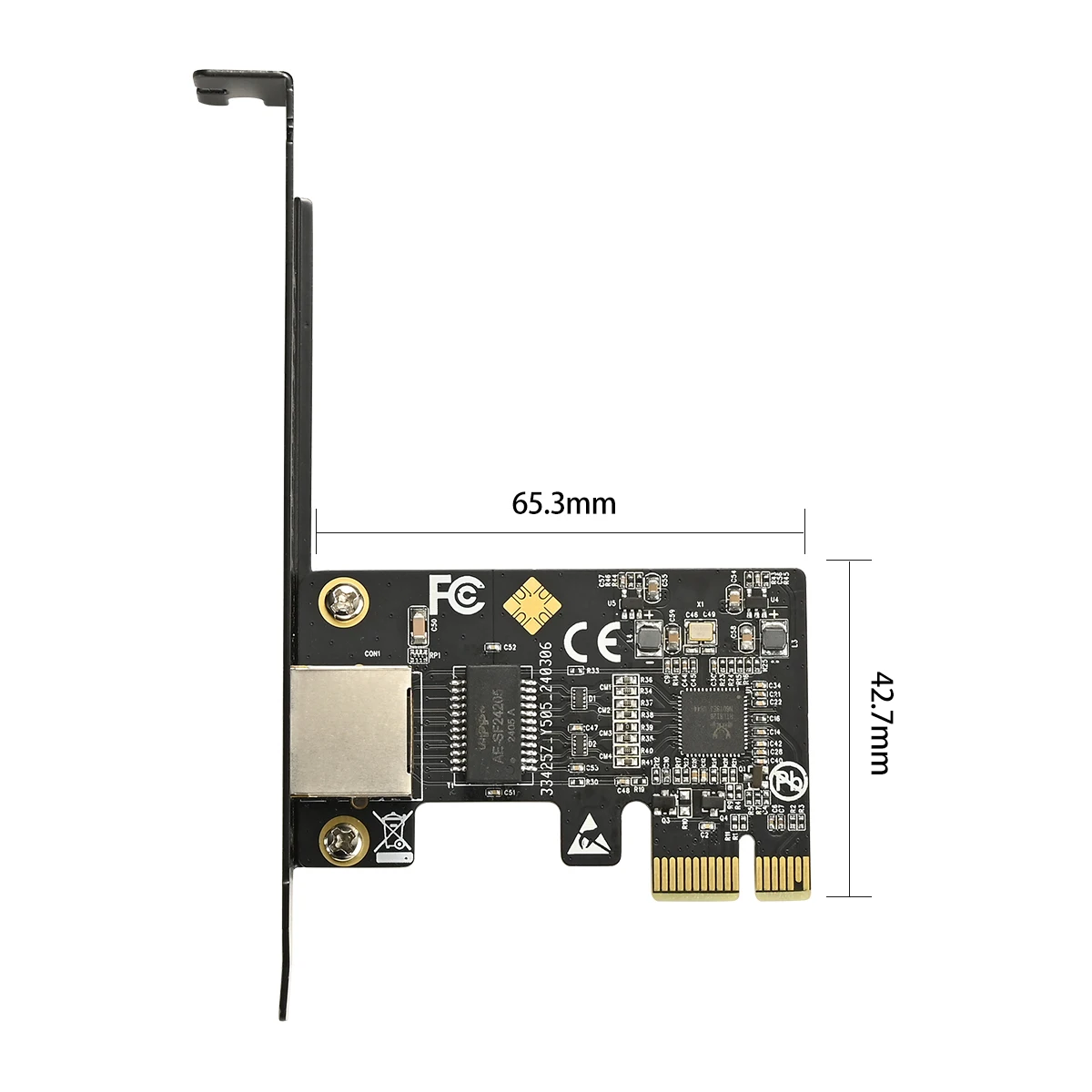 Placa de rede IOCREST 5G PCI-E para RJ45 RTL8126 Chip Gigabit Ethernet PCI Express Placa de rede 10/100/2500/5000Mbps 1Gbps/5Gbps