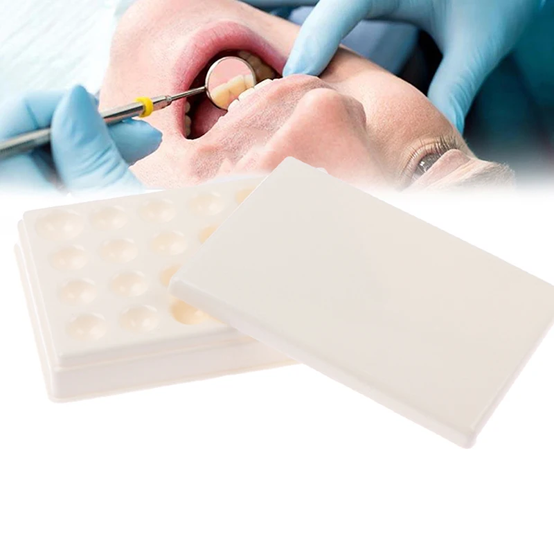 1Pc Dental Lab 24slots Plastic Palette Watering Plate Mixing Plate Stain Mixing Tool.~