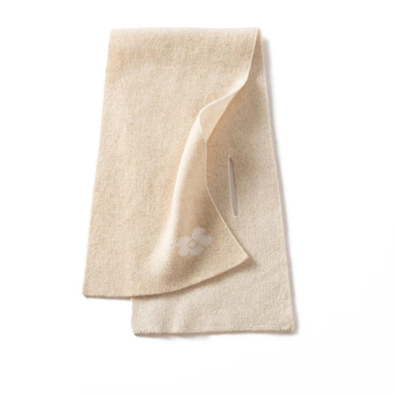 100% Pure Cashmere Scarf Autumn Winter Outdoor Warmth Knitted Cross Design Luxury Soft Wrap for Men And Women