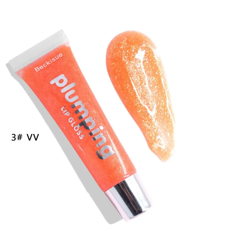 Hidratante Lip Gloss, Plumping, Plumper Makeup, Glitter, Batom Líquido Nutritivo, Óleo Mineral de Cereja, Transparente