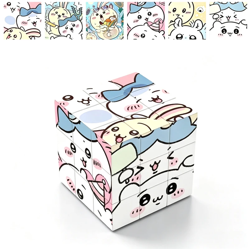 Cartoon Rubik's Cube Children Chiikawa Rubik's Cube Cute Third Level Puzzle Student Smooth Puzzle  Good Looks Hachiware Usagi