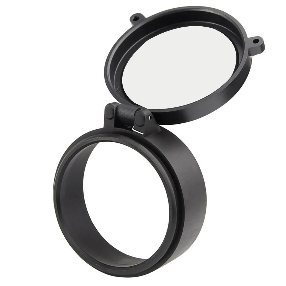 Couvercle d'objectif de portée Transparent 30-69MM, capuchon de Protection à ressort rapide rabattable, couvercle d'objectif pour accessoires de chasse