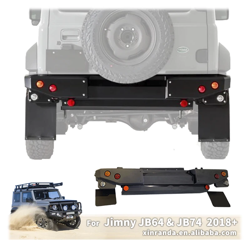 Jimny Accessories Little D Defender Style Rear Bumper for suzuki Jimny Body Kit JB74 JB64 2018- Gen4 Sierra JB74w JB64w