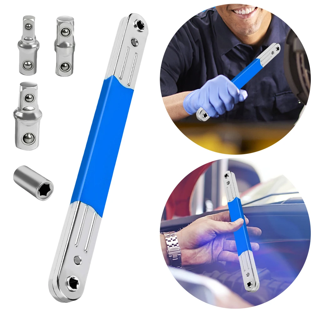 

Ударный трещоточный ключ с адаптерами 1/2, 1/4, 3/8 дюйма, смещенный удлинитель, трещотка для труднодоступных мест