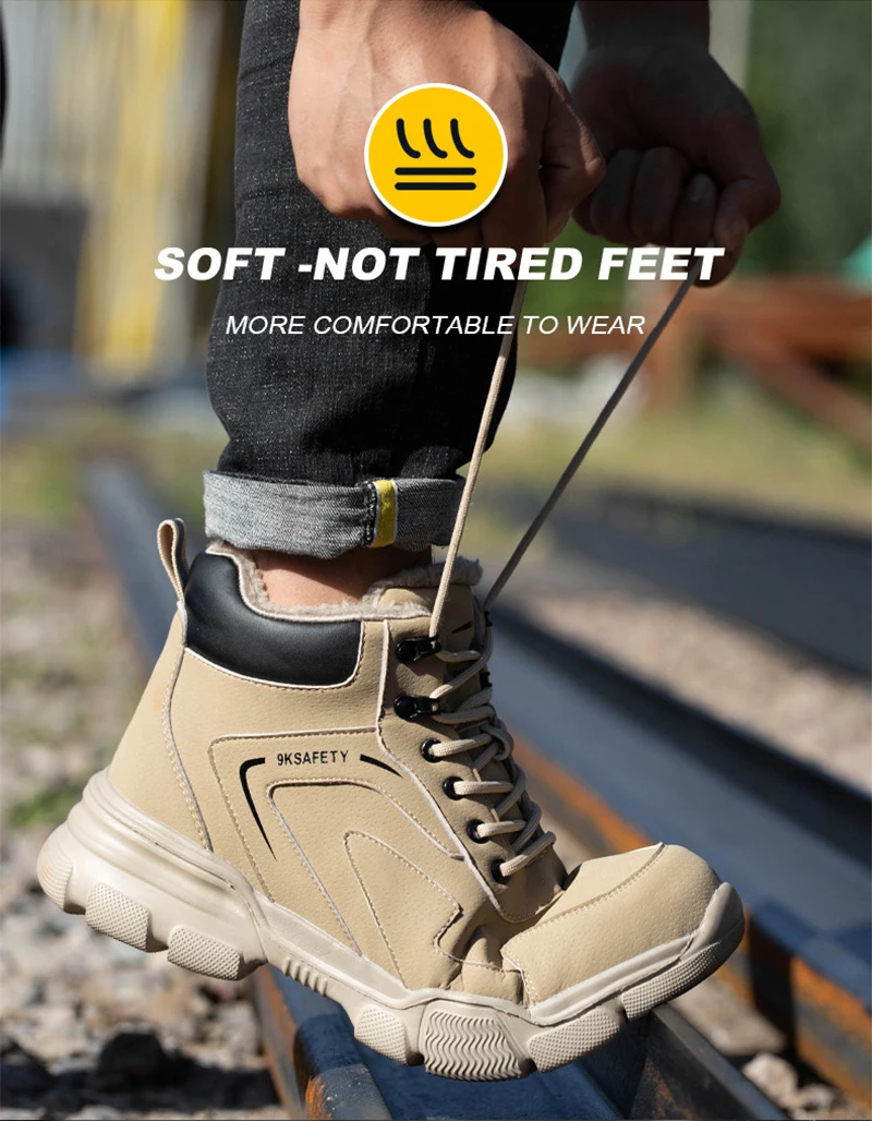 Männer Stahl Kappe Sicherheit Arbeit Stiefel Unzerstörbare Bau Sicherheit Stiefel Pannensichere Männliche Arbeit Schuhe Schutz Schuhe – Detail 8