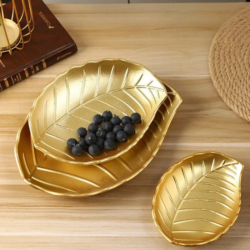 Simple Nordic Snack Candy Dish Leaf-Shaped Living Room Home Dining Table Storage Tray for Tabletop Organization & Decoration