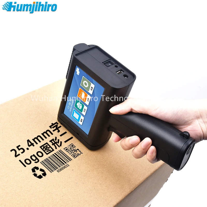 

HUMJIHIRO 23 Languages 25.4MM Handheld Thermal Inkjet Printer Portable Inkjet Printer QR Bar Batch Code Date Number Expiry Date