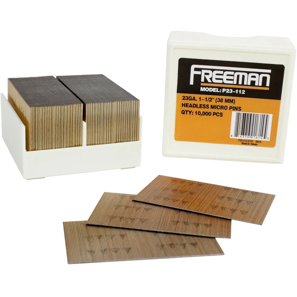 

23 Gauge 1-1/2 Inch Headless Micro Pin Nails 10000 Count Glue Collated Wood Finishing Crafts Picture Framing Trim