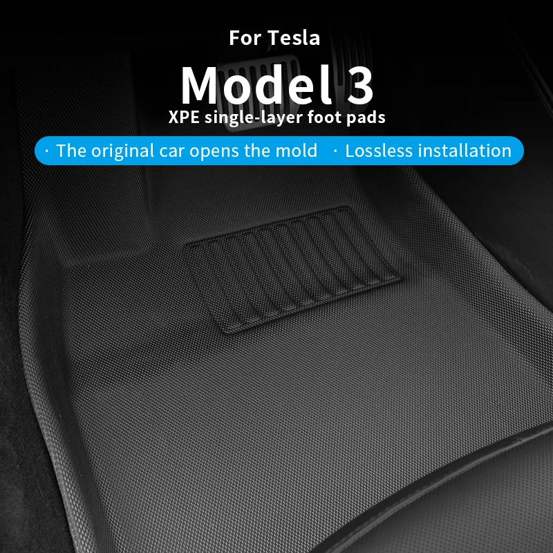ل تسلا نموذج 3 XPE الحصير وسادة سوداء وسادة للقدم تسلا بطانة محيطة بالكامل الحصير الكلمة اليد اليسرى محرك الدفة اليمنى