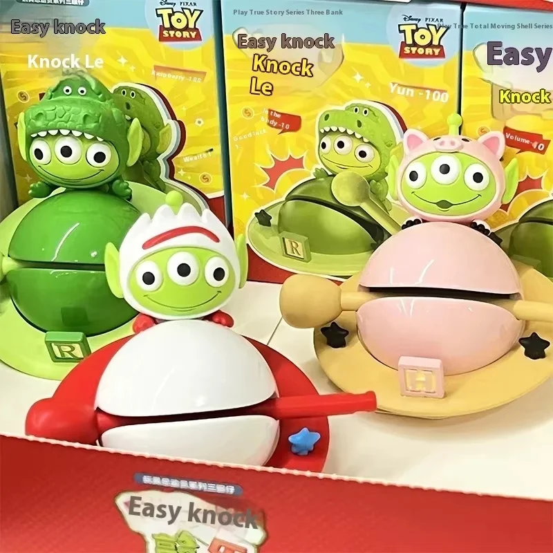 Miniso Genuine Disney Three Eyed Boy Easy Knock Music Blind Box Mystery Box Knock Wooden Fish Stress Relief Ornament Toy Gift