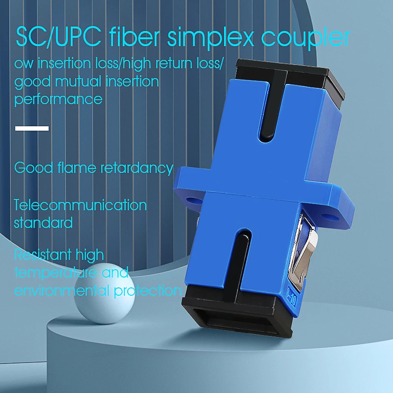 10PCS/50PCS Fiber Optic Simplex Coupler SCUPC/SCAPC Connector SM Optical Fiber Adapter Single Mode Flange Fiber Tools
