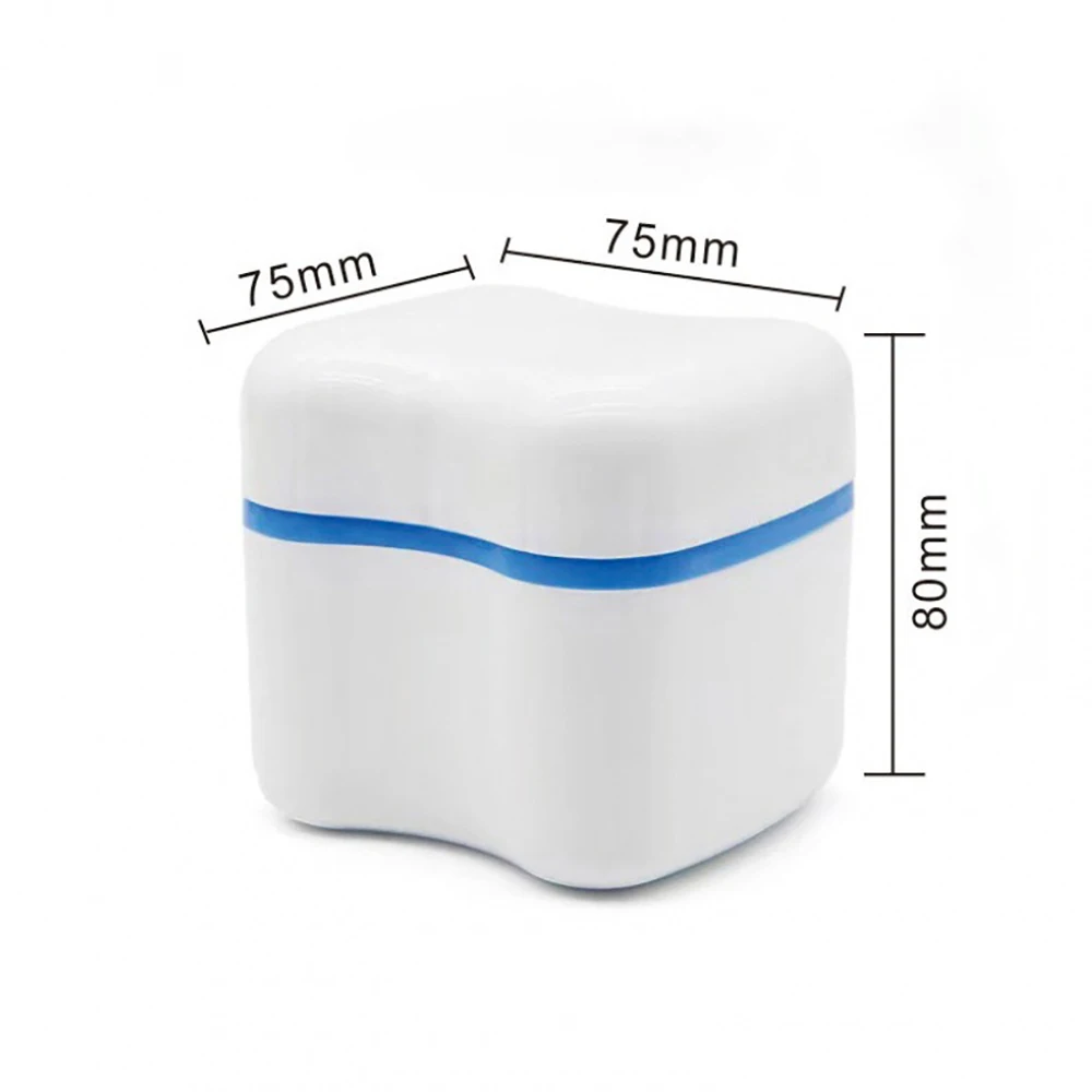 Denture Cleaning Storage Box Double-layer Braces Box with Filter Screen Denture Box Can Soak and Clean Dentures