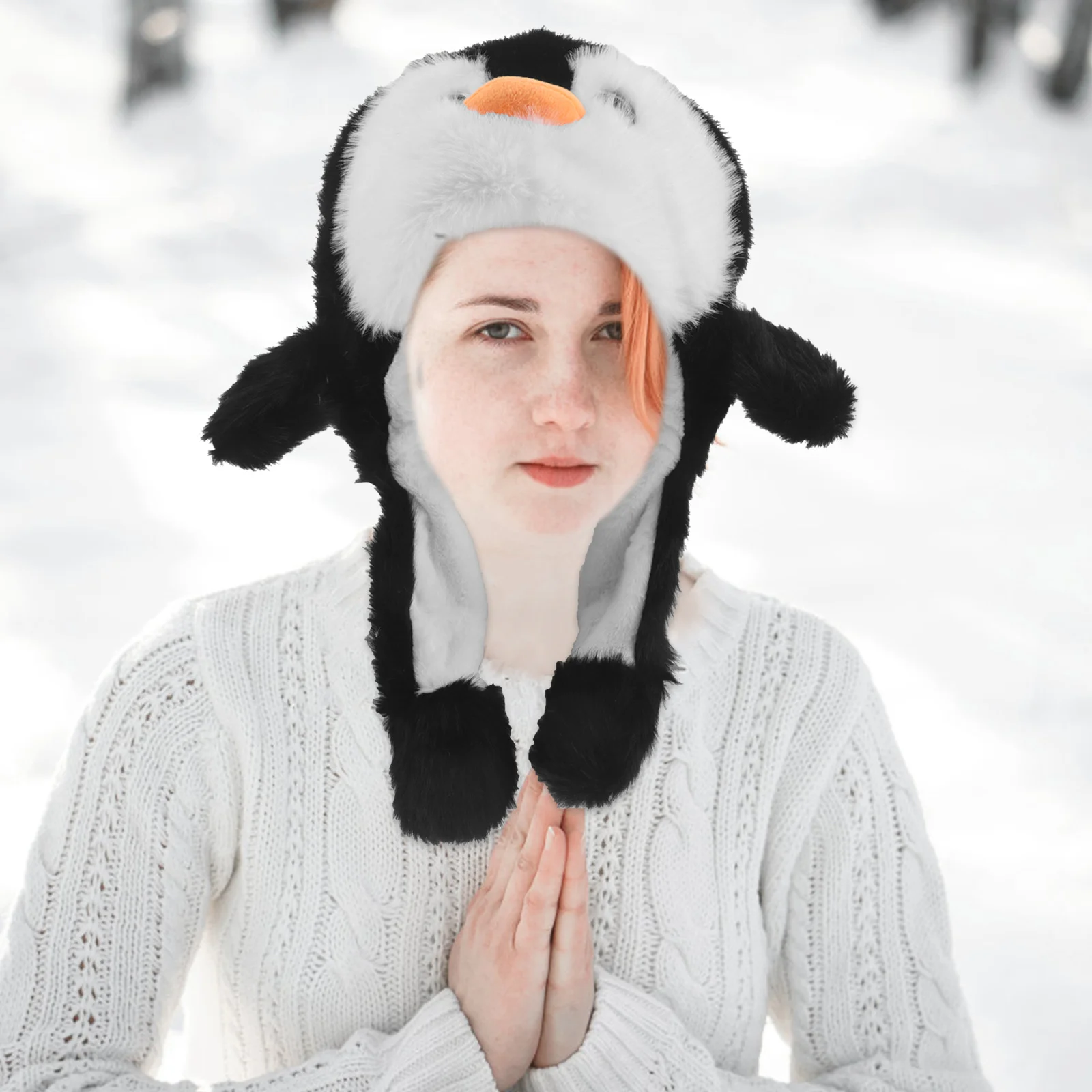 Animal Hat Moving Ears Soft Warm Sheep Cap Cute Winter Cosplay Party Cold Weather Photography Ears Headbands Cute